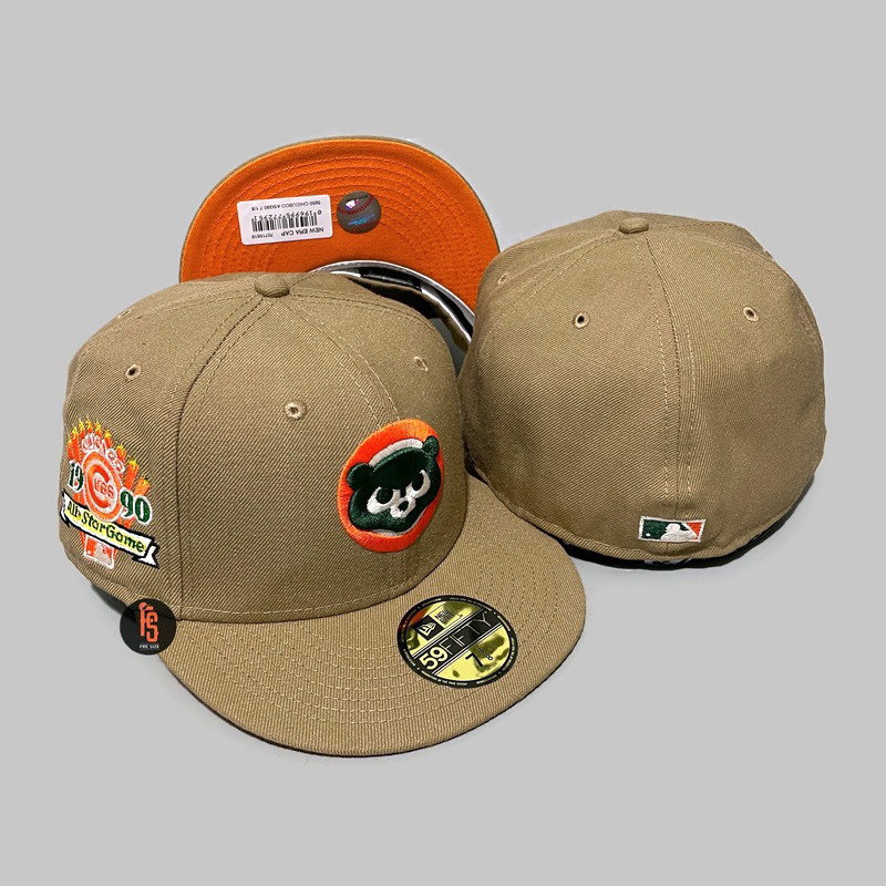 TOPI NEW ERA ORIGINAL 5950 ASG 1990 CHICAGO CUBS KHAKI UV ORANGE