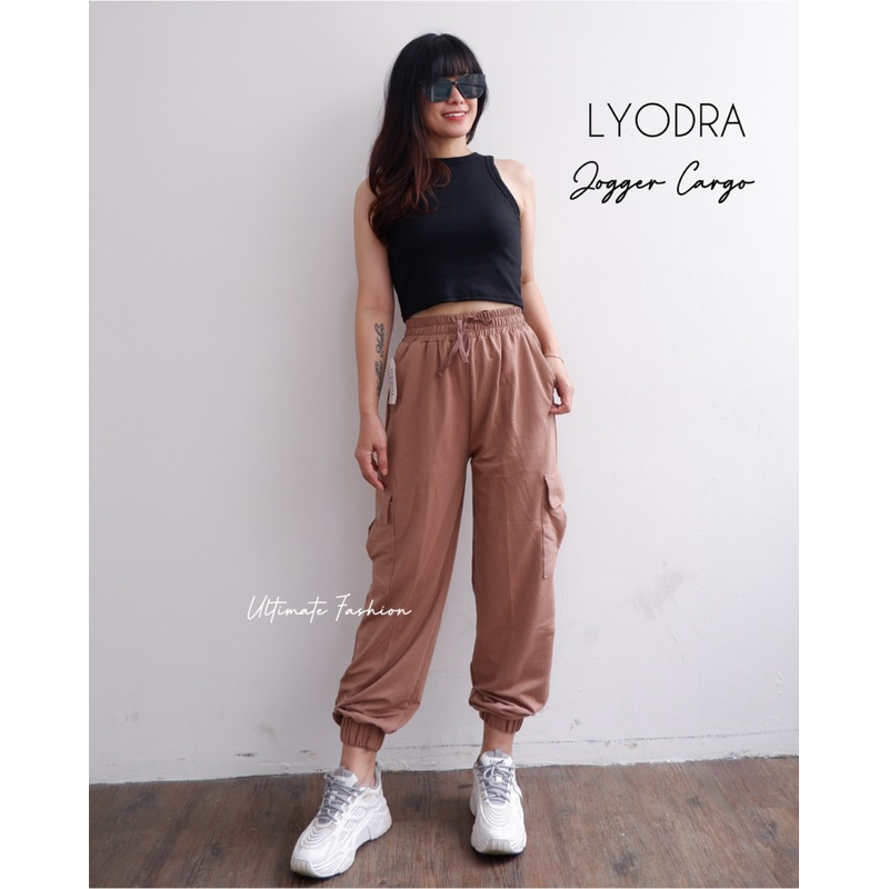 Lyodra Jogger Cargo - Celana Kargo Pants – Celana Jogger Highwaist Wanita hypebeast – Loose Cargo Rakku