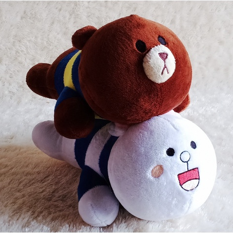Dreamtoys96 Lying Bear Boneka Teddy Bear Baju Garis Garis 25 CM