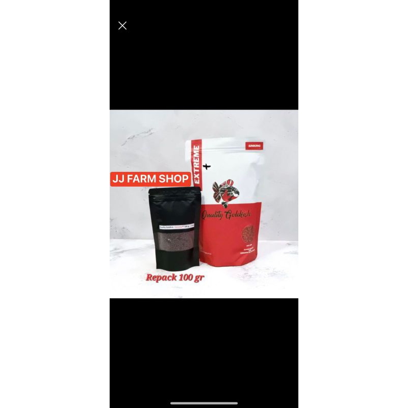 Quality goldfish extreme plus 100 gr SINKING SIZE S 3mm super growth & color pakan pelet ikan koi ko