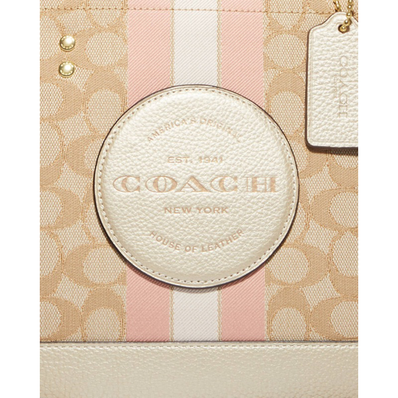 Coach Dempsey Caryall In Signature Jacquard With Stripe And Coach Patch (CE984)