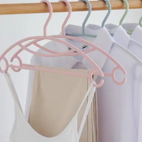 Gantungan Baju Plastik Warna Pastel Hanger Baju Dewasa &amp; Anak 1 Isi 6Pcs Hanger Serbaguna