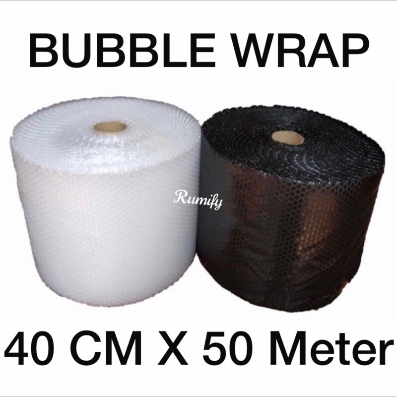 BUBBLE WRAP 40CM X 50CM WARNA HITAM PUTIH RANDOM PLASTIK BUBBLEWRAP BANJARMASIN KALIMANTAN | RUMIFY