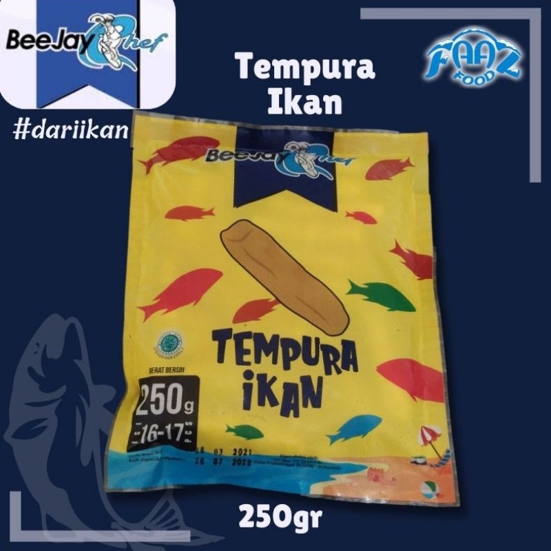 Tempura Ikan Beejay Chef 250gr (Frozen Seafood Snack, Olahan Ikan)