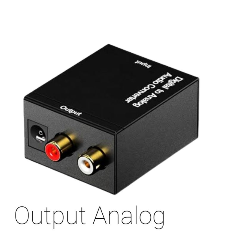 [ PAKET KOMPLIT ] Converter audio digital to analog + Kabel optik audio tv BAE 1.5 meter + Kabel rca 2 in 1 / Audio converter Digital to analog / Optical Audio converter