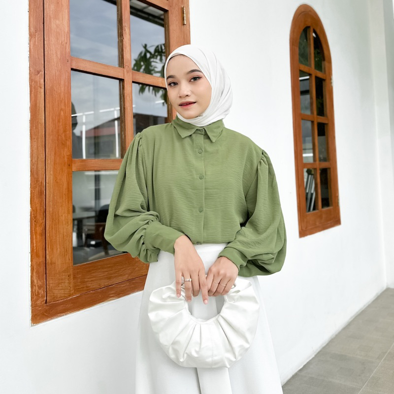 PEVITA PUFFY BLOUSE CRINKLE