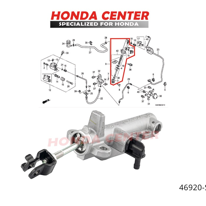 master sentral central clos kopling clutch atas CM assy crv re gen3 2007 2008 2009 2010 2011 2012 manual 46920-SMG