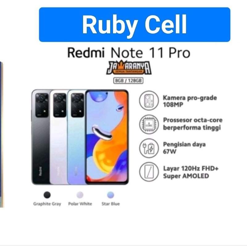 REDMI NOTE 11 PRO 8/128 GARANSI RESMI