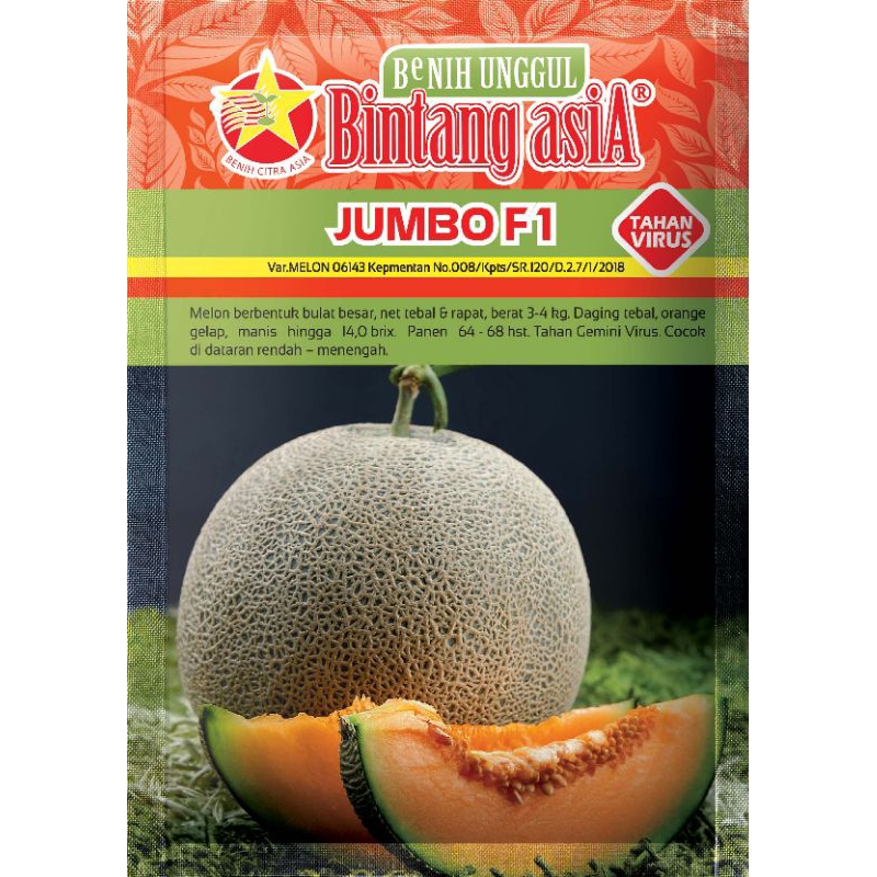 benih melon jumbo f1 bintang asia 20gr