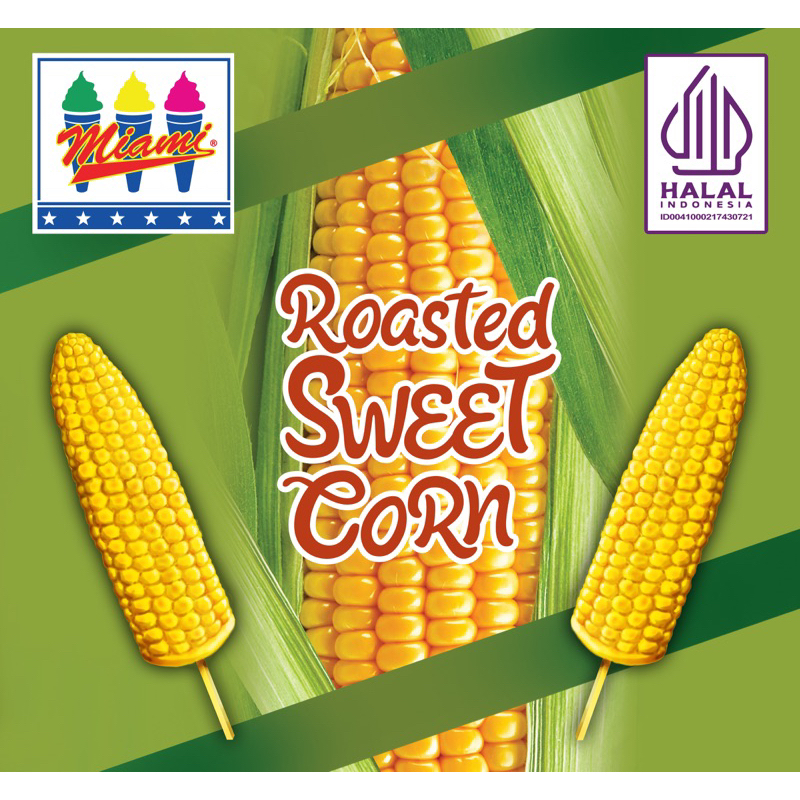 

Miami Ice Cream Wafer Cone Rasa Roasted Sweet Corn Isi 10 pcs (Es Krim Miami Wafer Rasa Jagung Bakar Manis)