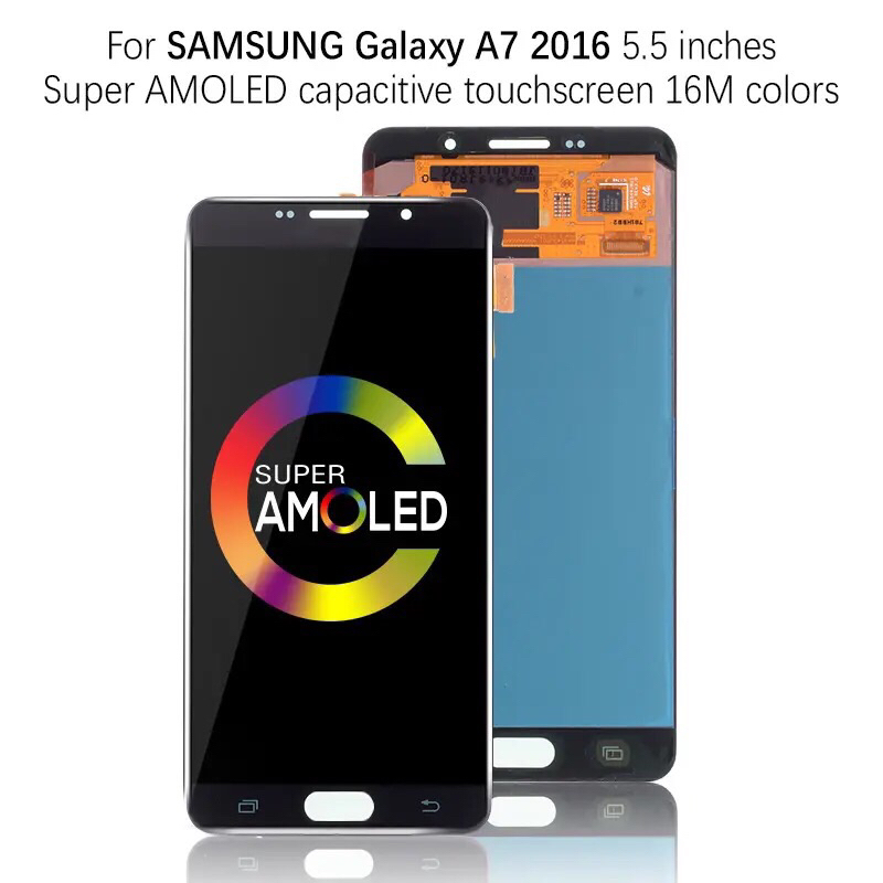 LCD Super AMOLED Samsung Galaxy A7 2016 A710 A7100 A710F TIPIS+PRESISI DIPASANG