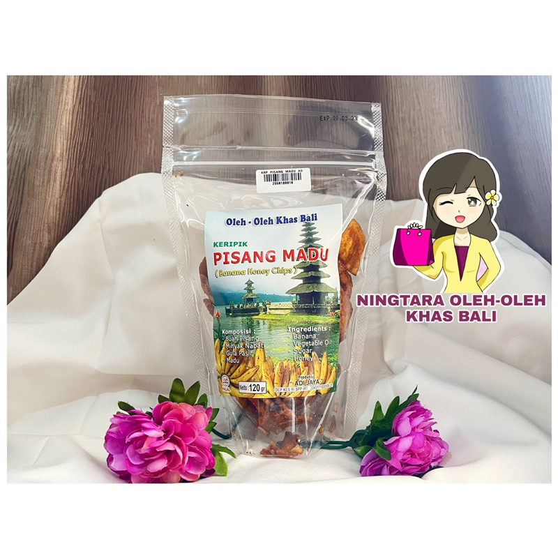 KERIPIK PISANG MADU ADI JAYA 120g (BANANA HONEY CHIPS) OLEH-OLEH KHAS BALI