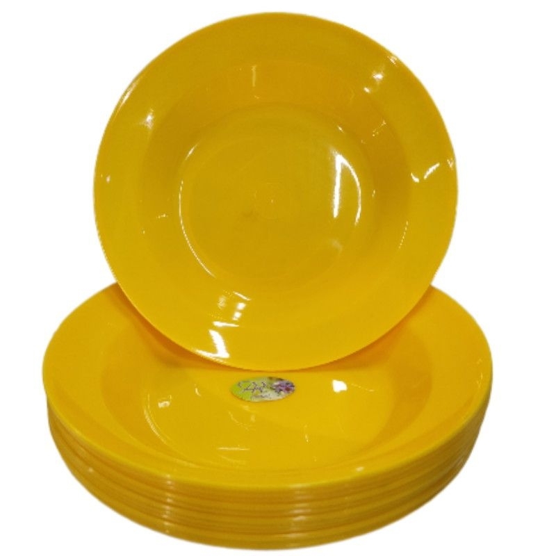 PAKET HEMAT PIRING plastik CRYSTAL MELAMIN isi 12 piring