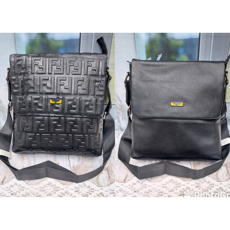 TAS SELEMPANG FENDI LEATHER PREMIUM QUALITY/ TAS SELEMPANG COWOK