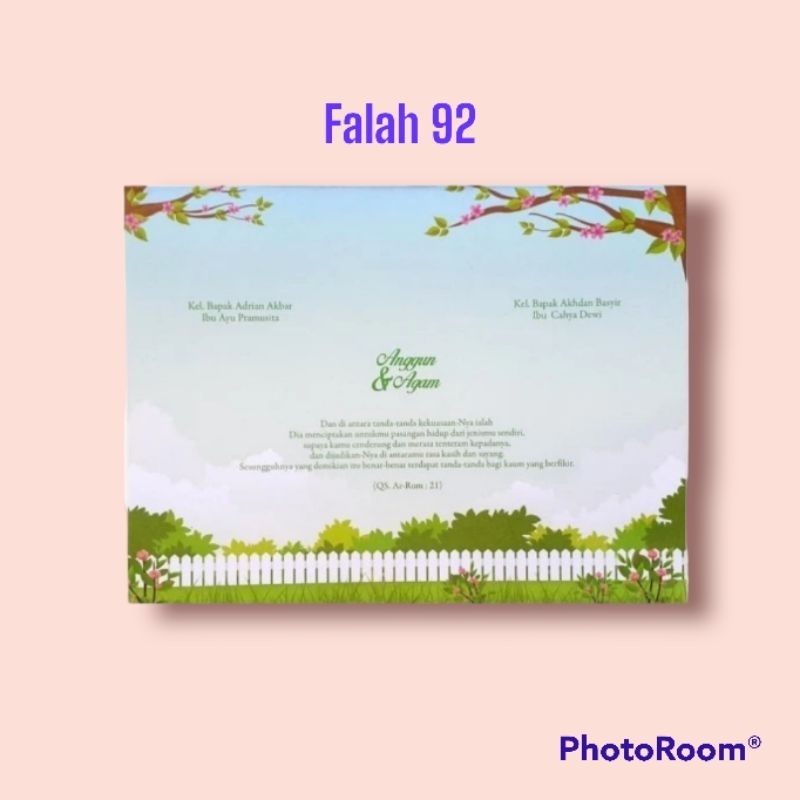 Blangko Undangan Falah 92 Pernikahan Nikah Unik Cartoon Lucu