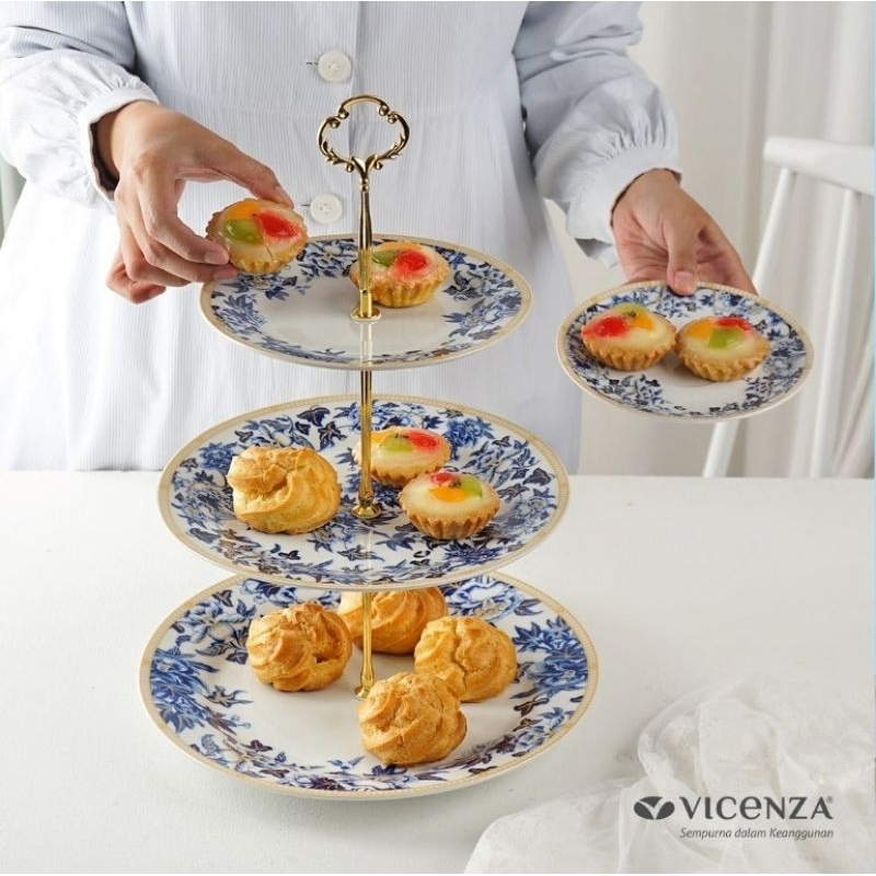 Vicenza Piring Keramik Susun Tiga, Rak Besi P25/PA25/PC25