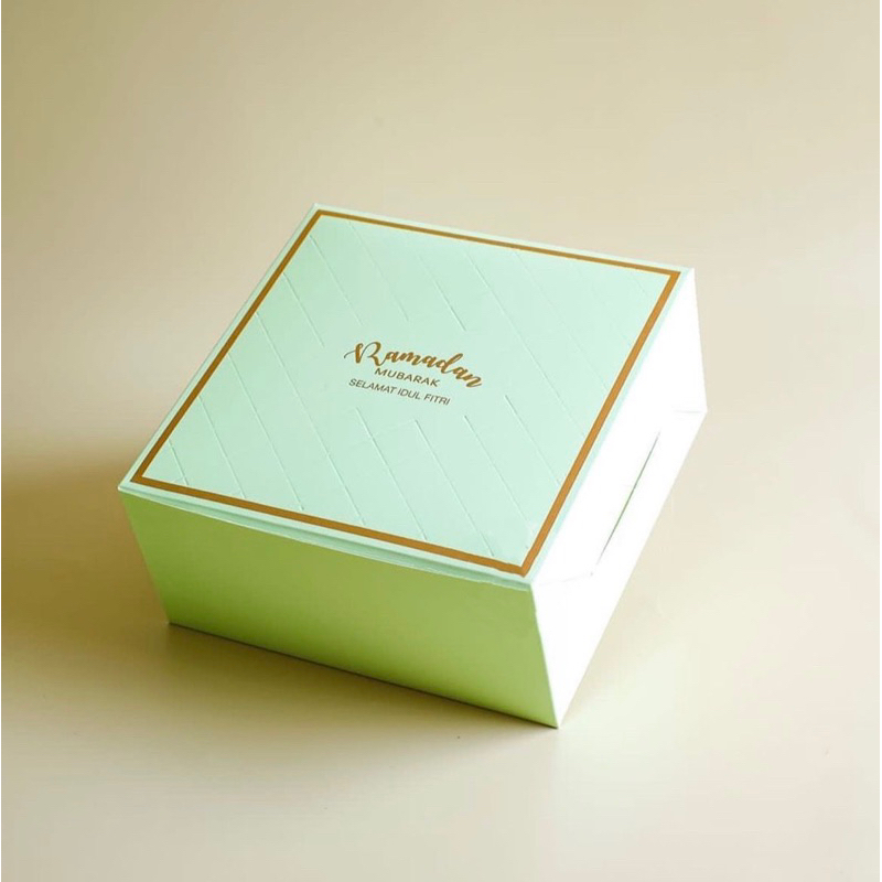 

(MIN 5pcs) Box spiku idul fitri lebaran 25x25, eid mubarak kotak hampers ramadhan