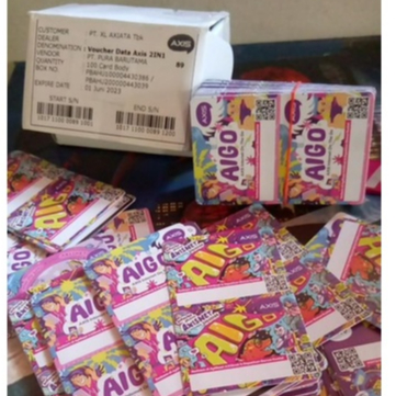 Voucher AXIS kosong 100 lembar/ 200 sn