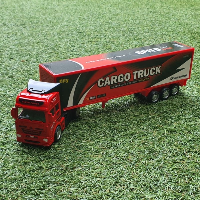 Diecast Truck box Kontainer Cargo Truck Miniatur Die-cast Trucks Box Trailer