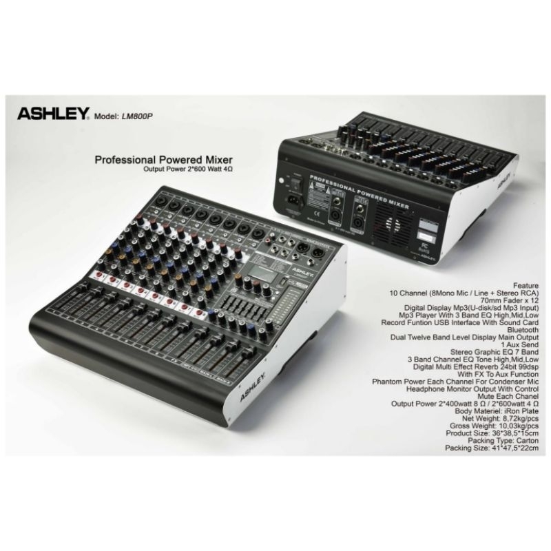 Power mixer Ashley LM800P ( 8 Channel )