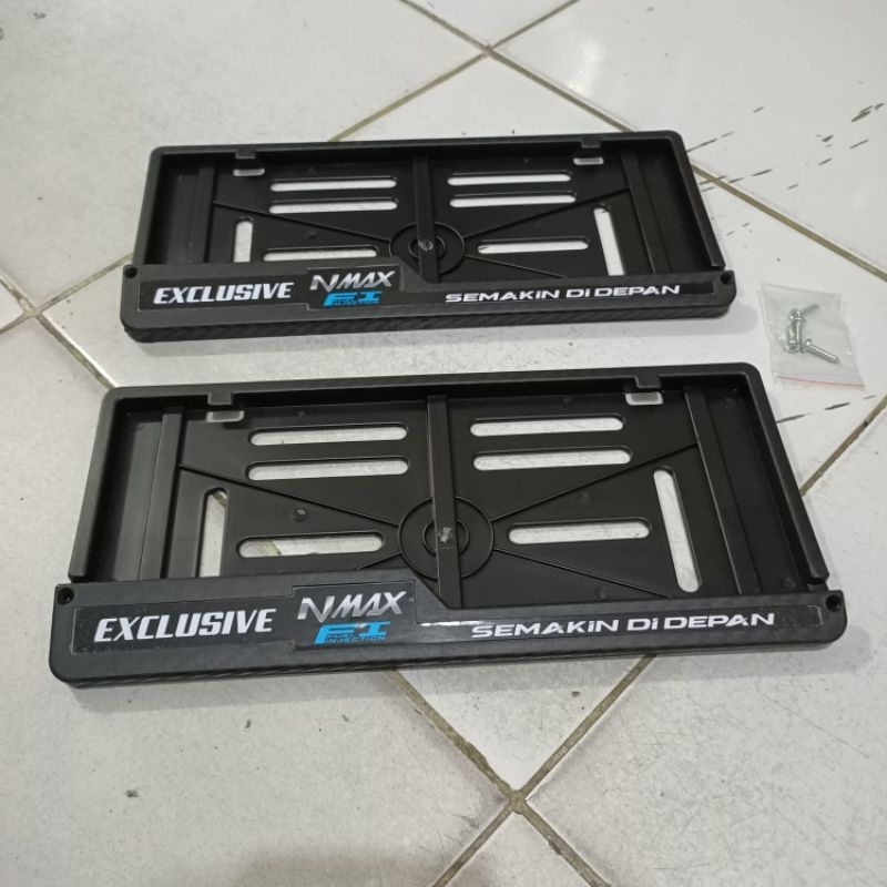 Tutup plat Nomor motor Depan belakang Cover plat nomor motor Motif hitam carbon