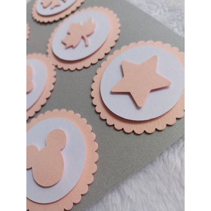 

Peach aplikasi die cut kado scrapbooking journal embelishment amplop