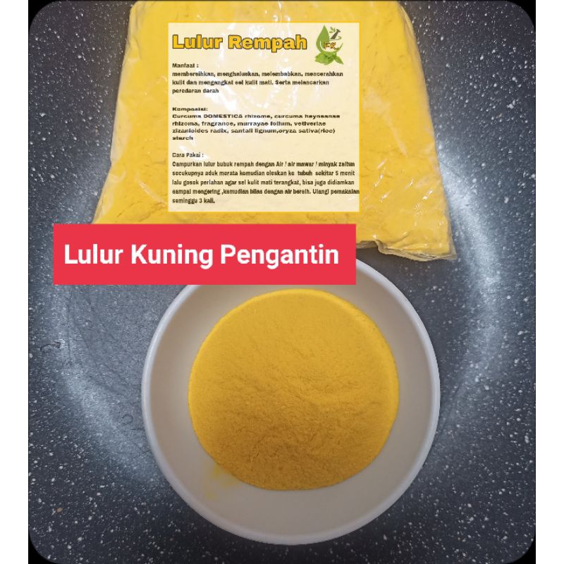 500 gr Lulur kuning Lulur rempah lulur pengantin lulur Sekar Sari lulur mangir