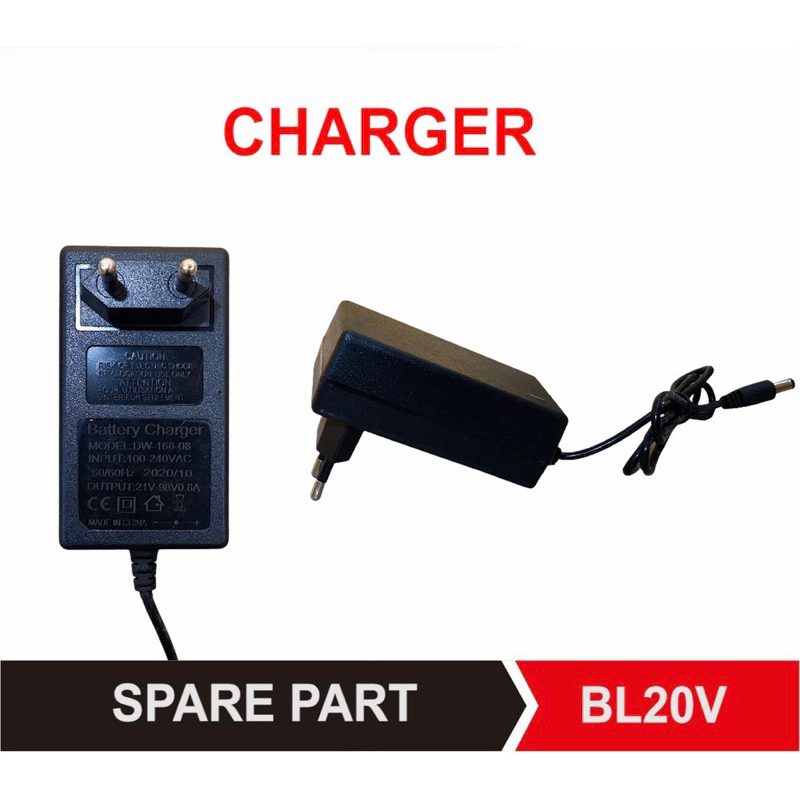 Power Adaptor Charger Baterai Mesin Bor Cas Cordless 20V / 12V