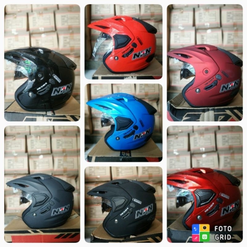 HELM NPN MAX-ONE EXTERMINATOR DOUBLE VISOR DUA KACA ORIGINAL SNI PRIA DAN WANITA