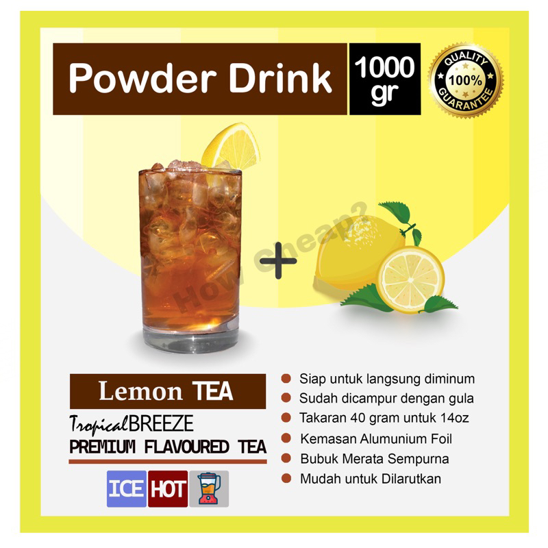 Lemon Tea Bubuk 1kg [Ready to Drink] #016