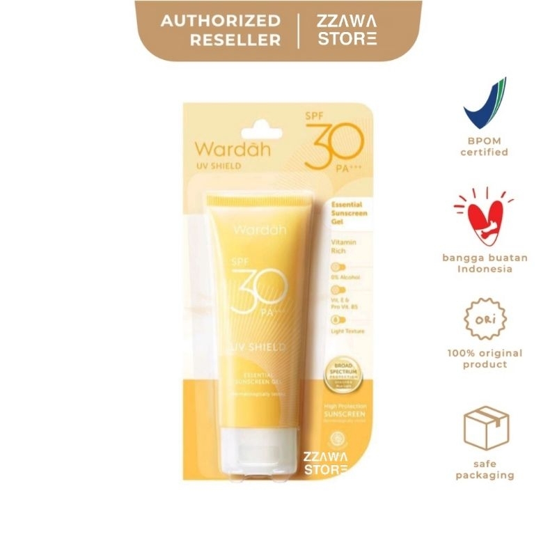 WARDAH UV Shield Essential Sunscreen Gel SPF30 PA+++ 40ml