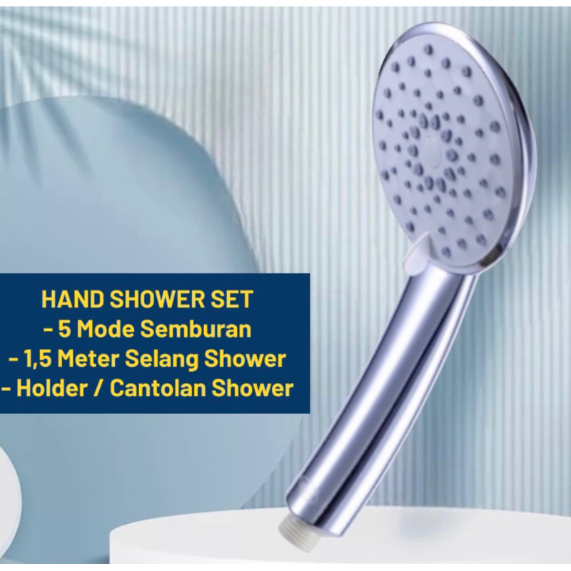 645 HandShower Set 5 Mode / Shower Mandi Hand Shower Kepala Air Paket