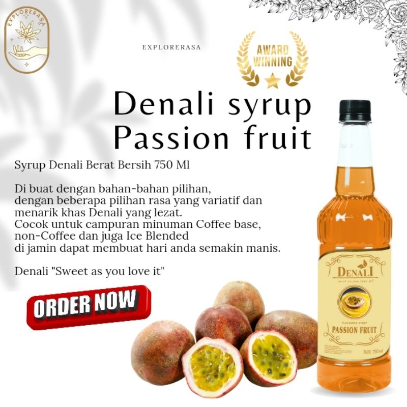 

Denali syrup rasa Passion Fruit 750ml