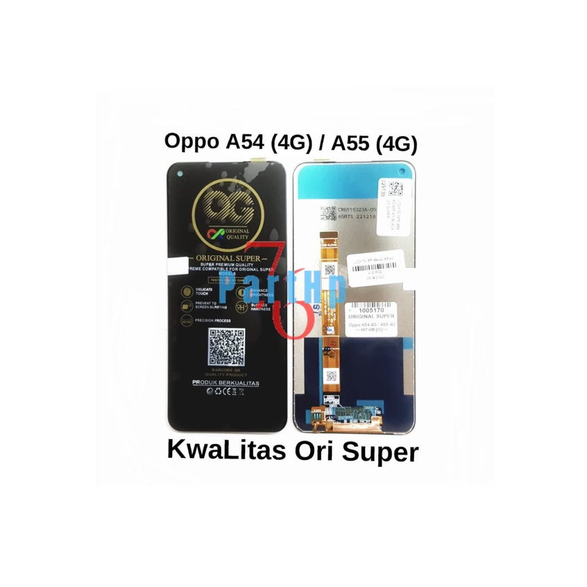 lcd Touchscreen Fullset Kwalitas Ori Super Oppo A54 - 4G - A55 - 4G - Hitam