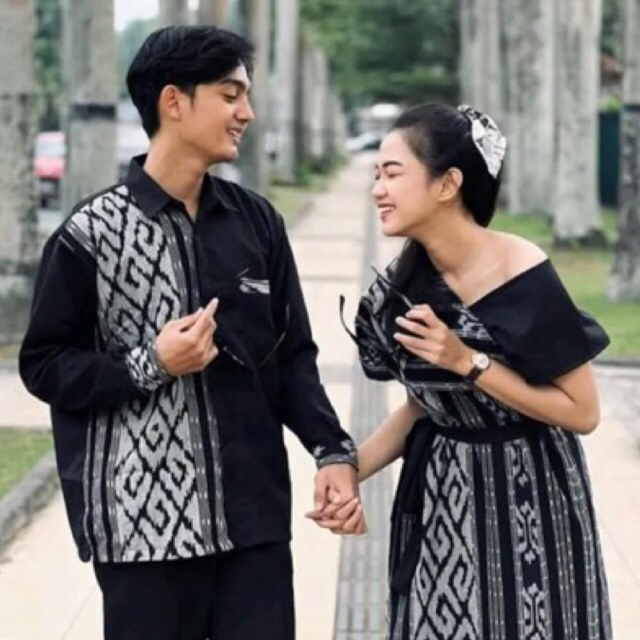 COUPLE KONDANGAN AURORA TORAJA HITAM - Baju Kondangan - Couple Tenun