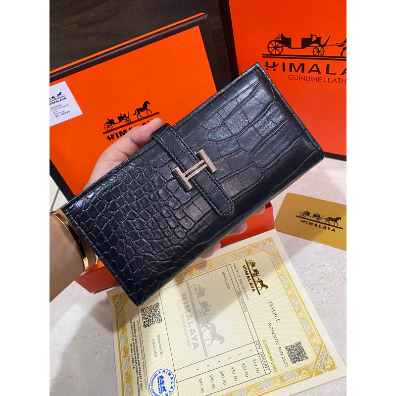 HIMALAYA-DOMPET WANITA LIPAT CROCO HIMALAYA(20x10) 100% ORIGINAL FREE BOX HIMALAYA+PAPERBAG