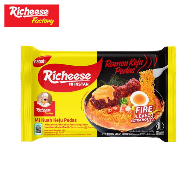 

Richeese Mie Ramen Keju Lv3 74g (40pcs)