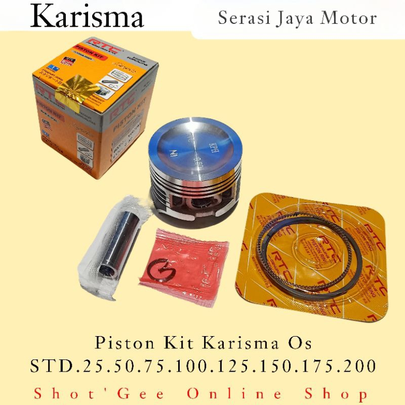 PISTON KIT SEHER KARISMA / SUPRA X 125 Karbu