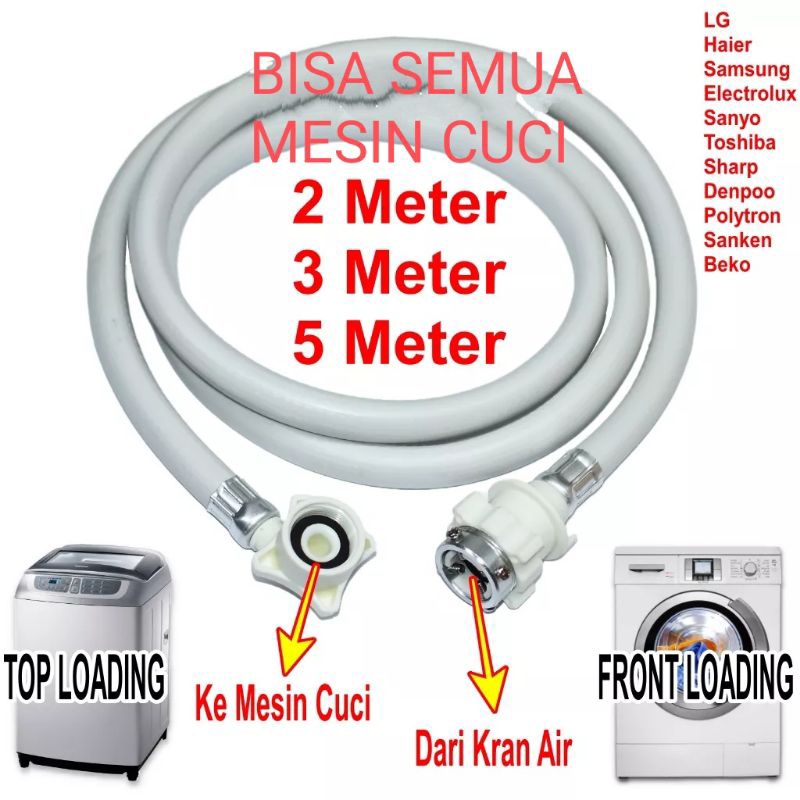 Selang inled , 2, 3 &amp; 5  Meter  ,  Selang inlet Selang inlet mesin cuci