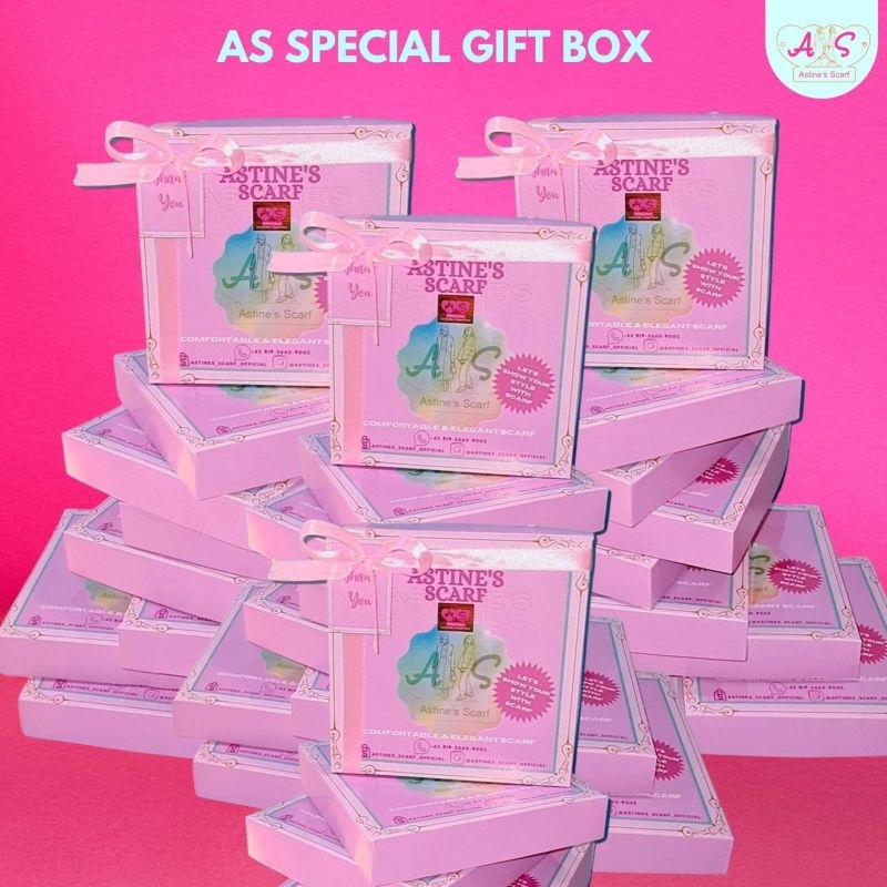 

Astine's Scarf Special Gift Soft Box Hampers - Pink