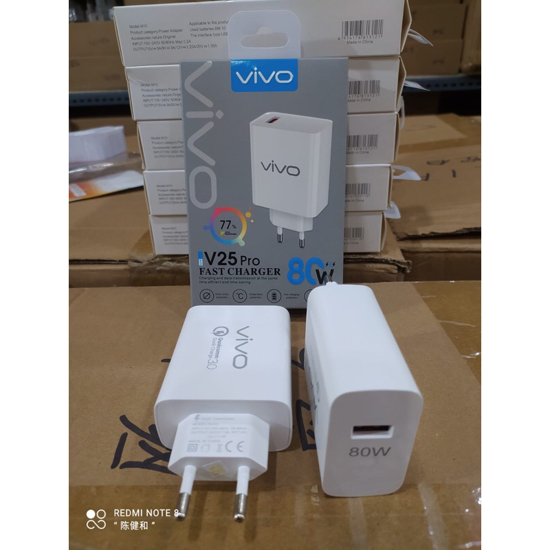 Travel Adaptor Batok Charger Vivo V25pro 80W original Fast charging