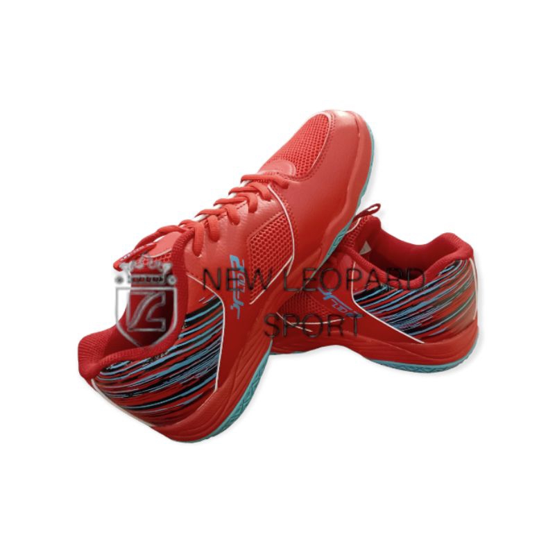 Sepatu Badminton RS JF Ltd 2 Hitam/Merah / Sepatu RS Jeffer