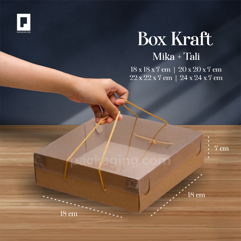 Dus Kraft Tutup Mika+Tali/Box Kue