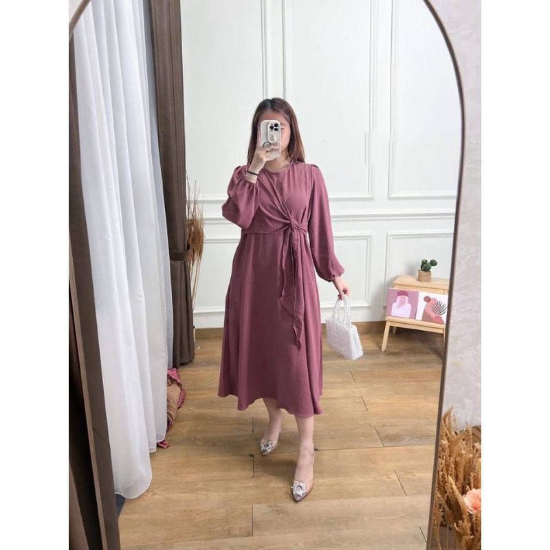 RISA MIDI/Dress remaja terbaru terlaris 2022/dress wanita kekinian