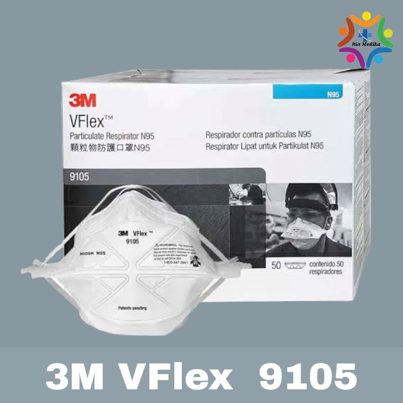 Masker 3M VFlex 9105 isi 50Pcs Original  Masker VFlex 9105