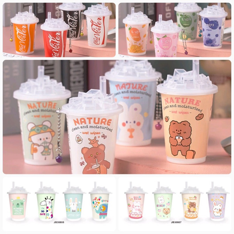 TISSUE BASAH KALENG MINI RANDOM | WET WIPES UNIK | TISSUE BASAH CUTE