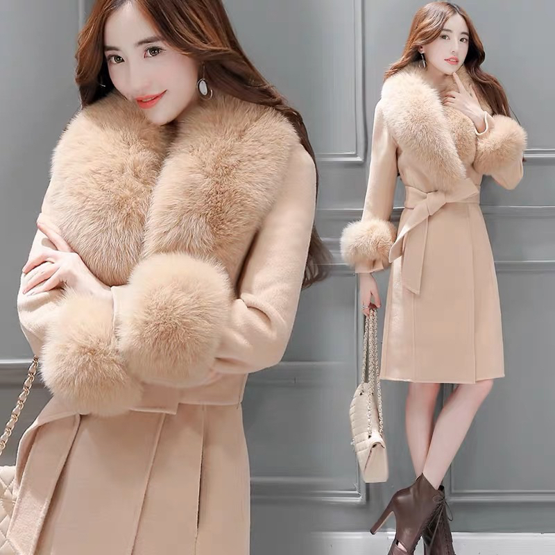 Long wool coat wanita Princess import hangat winter autumn mantel musim dingin korean style cewek woman