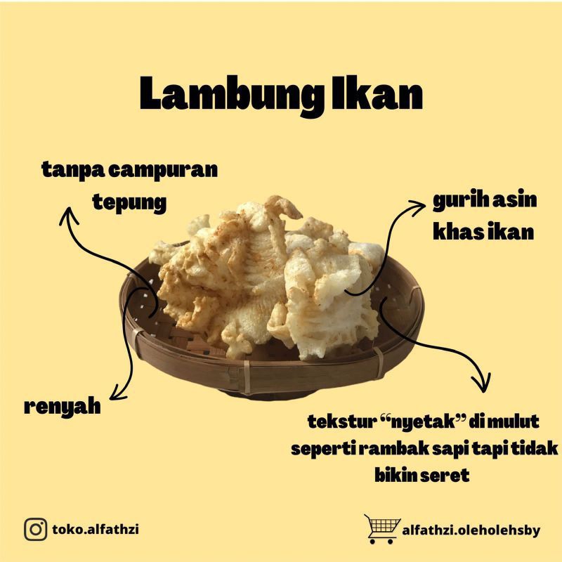 

✨Oleh-Oleh Surabaya✨ Krupuk Lambung Ikan/Rambak Katak 250gr
