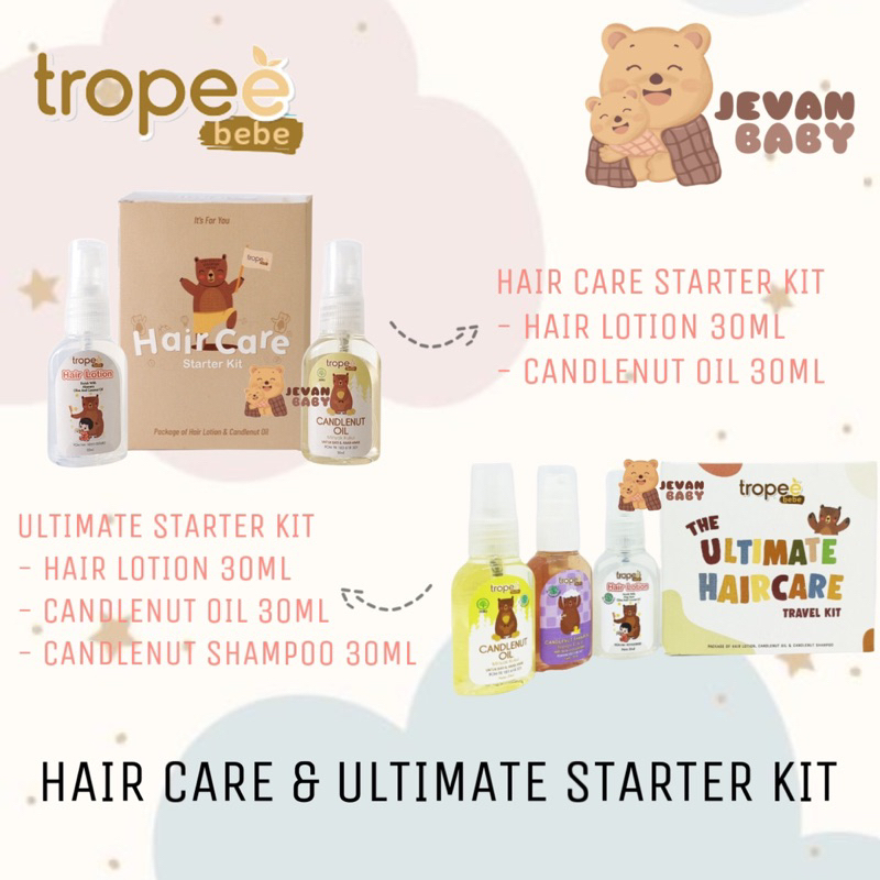 Tropee Bebe Ultimate Hair Care Starter Kit / Traveling Kit