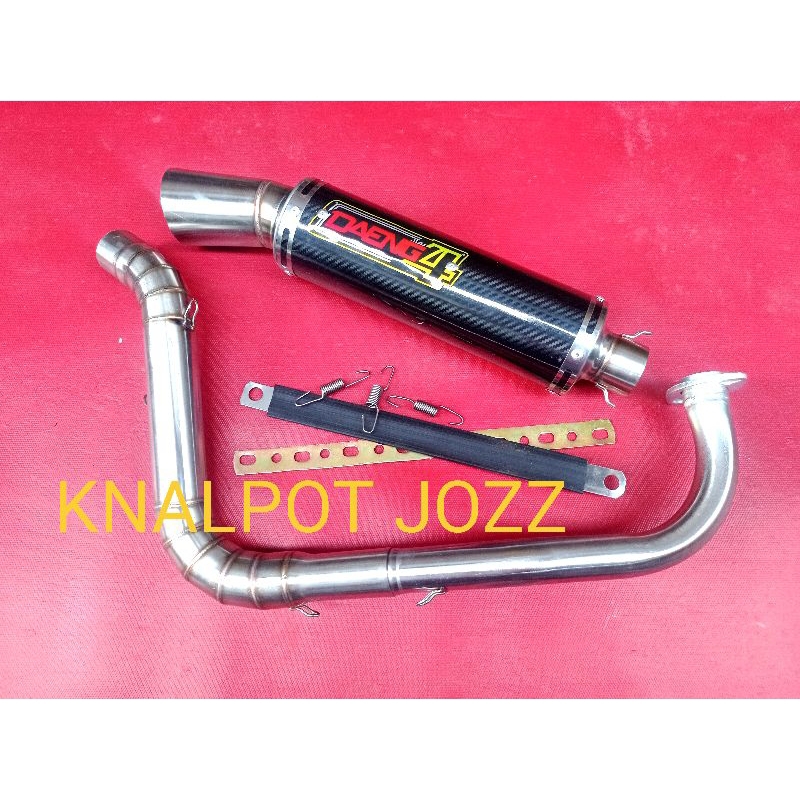 knalpot daeng 4 karbon leher ngacung tinggi inlet 38/50 vario beat mio nmax aerox pcx dll